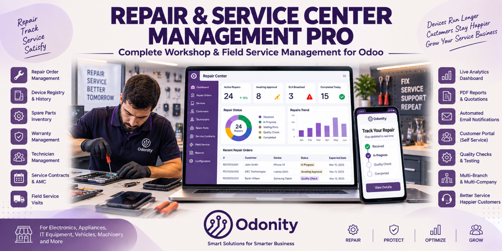 Repair & Service Center Management Pro | Workshop Operations | Field Service | Warranty Management