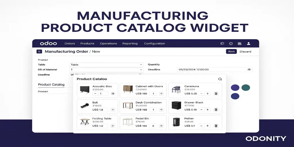 Manufacturing Product Catalog Widget
