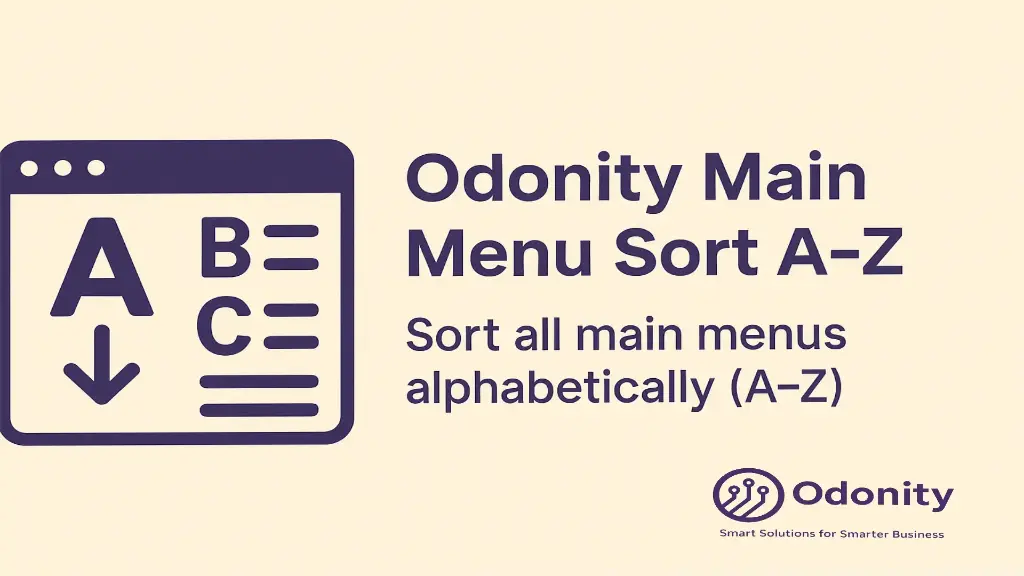 Odoo Menu Sort Alphabetically