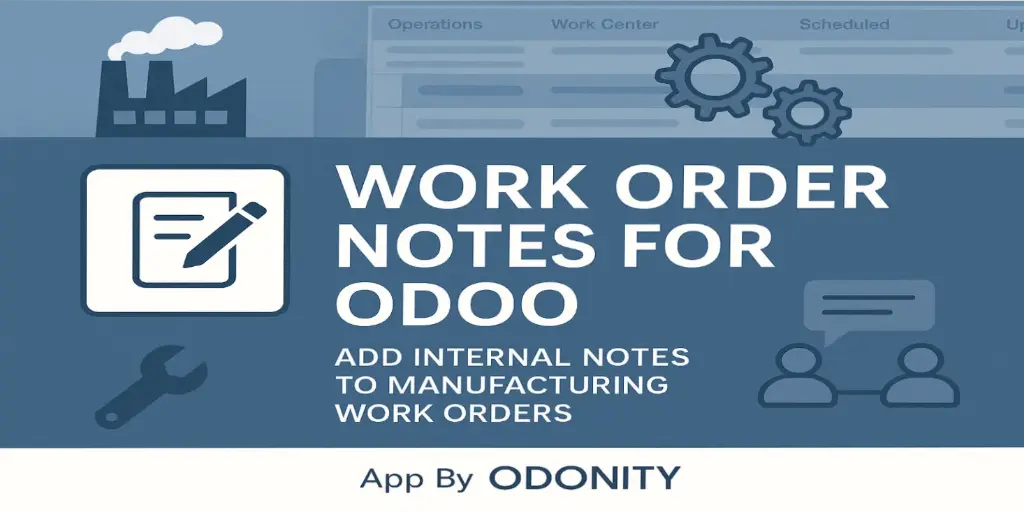 Work Order Note | Manufacturing Work Order Internal Description | Add Notes to Work Orders