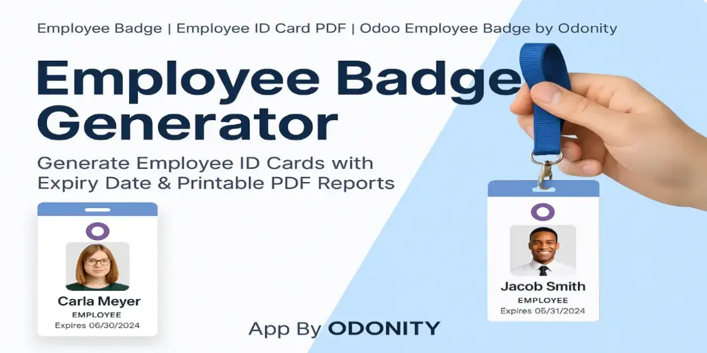 Employee Badge | Printable Employee ID Cards with Expiry Date in Odoo (19)