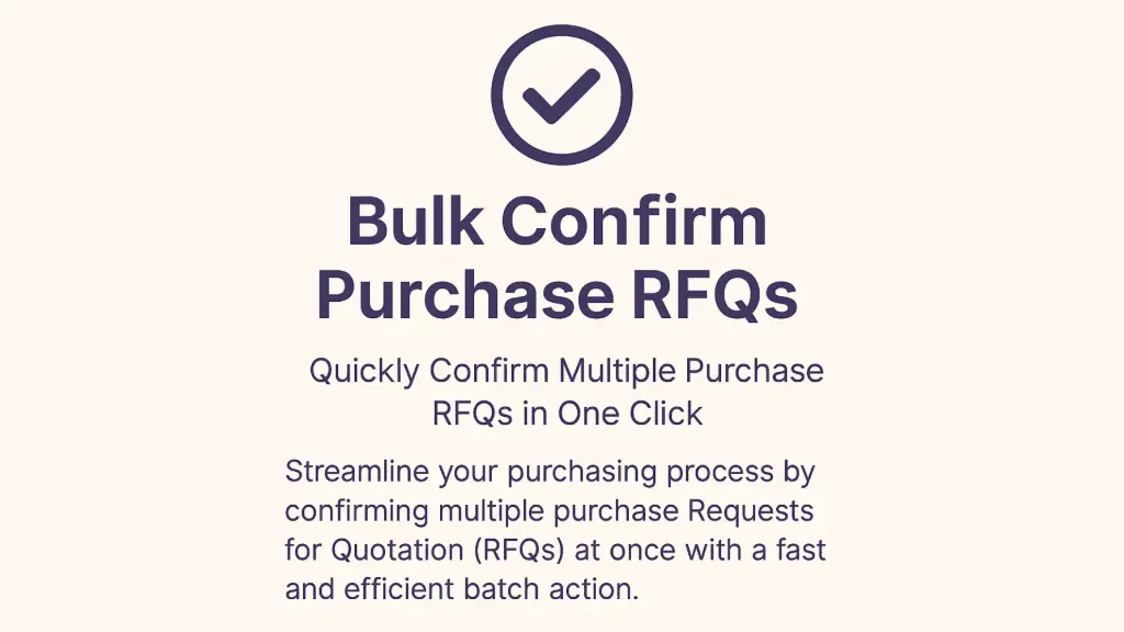 Bulk Confirm Purchase RFQs