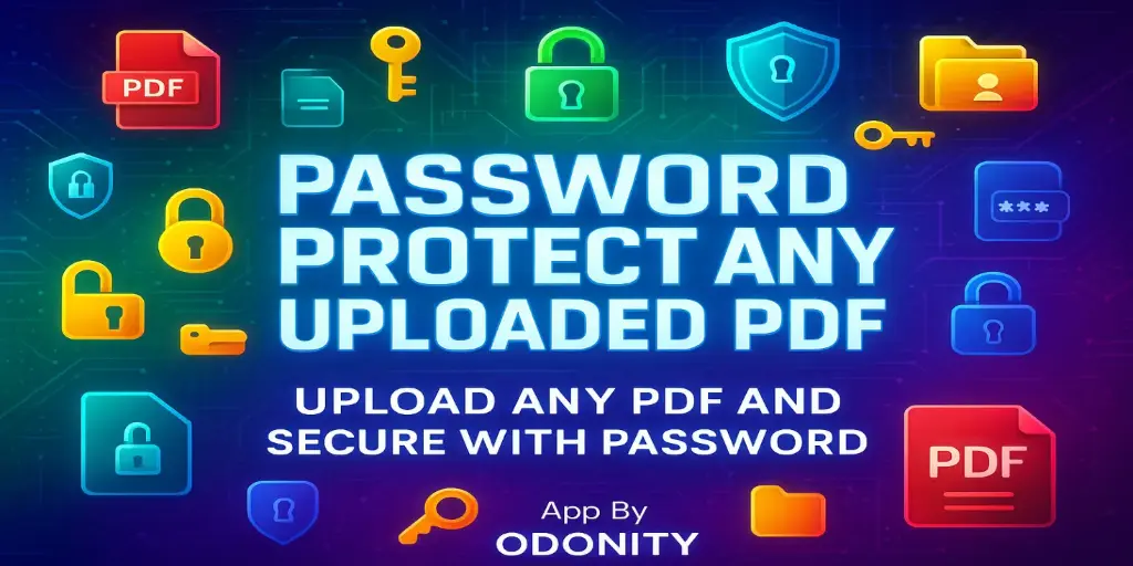 Password Protect PDF Wizard | Secure PDF with Password | Protect Uploaded PDFs with Password | PDF Security Wizard By Odonity