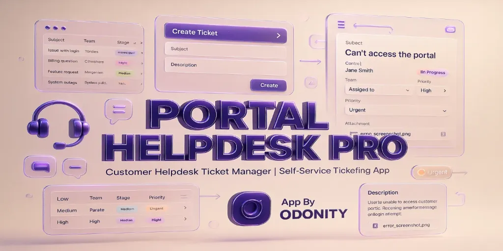 Portal Helpdesk Pro | Odoo Customer Helpdesk Ticket Manager | Self-Service Ticketing App