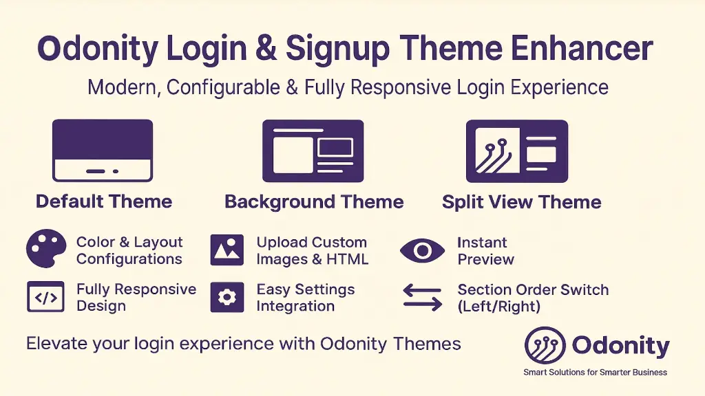 Odonity Login & Signup Theme Enhancer