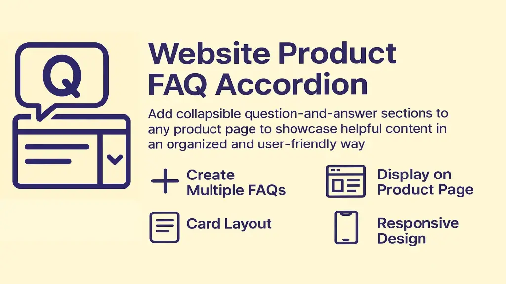 Website Product FAQ Accordion