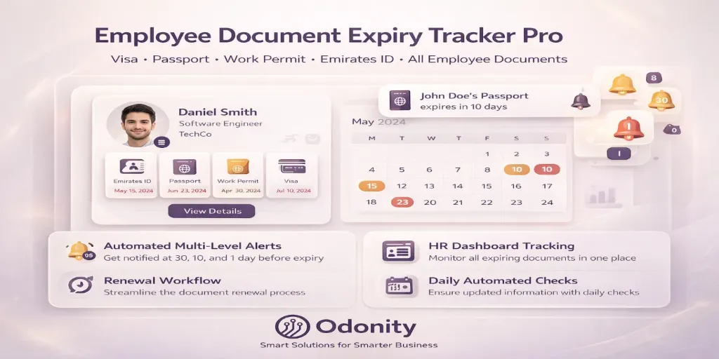 Employee Document Expiry Tracker Pro | Visa Passport Alert | HR Compliance