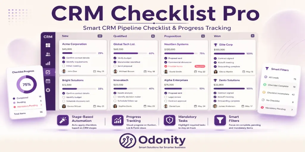 CRM Checklist Pro | Smart CRM Pipeline Checklist & Task Tracker