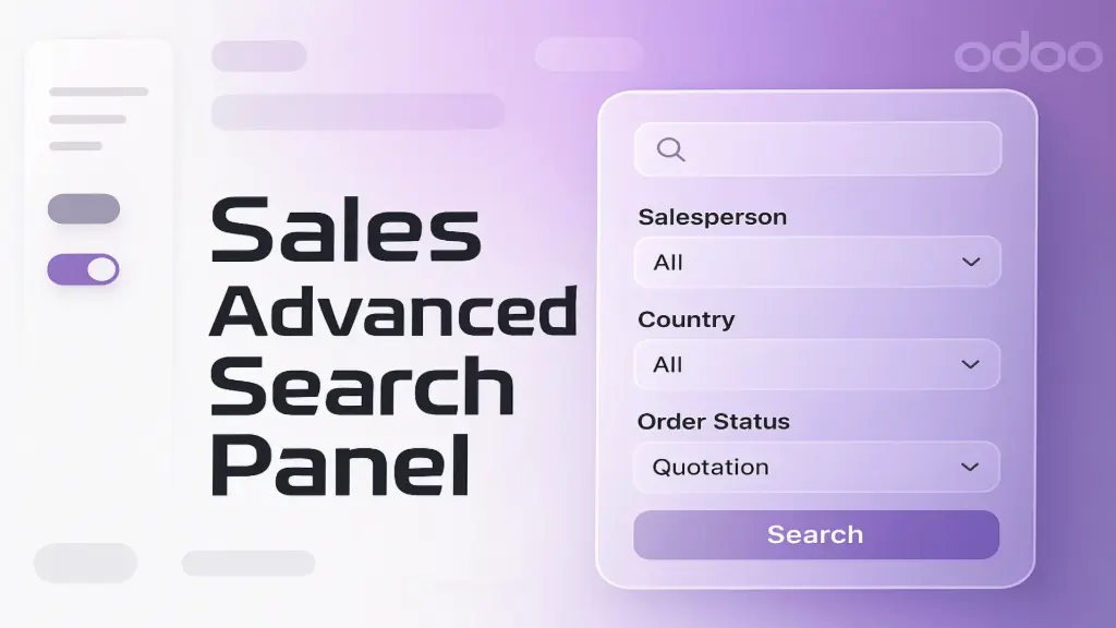 Sales Advanced Search Panel