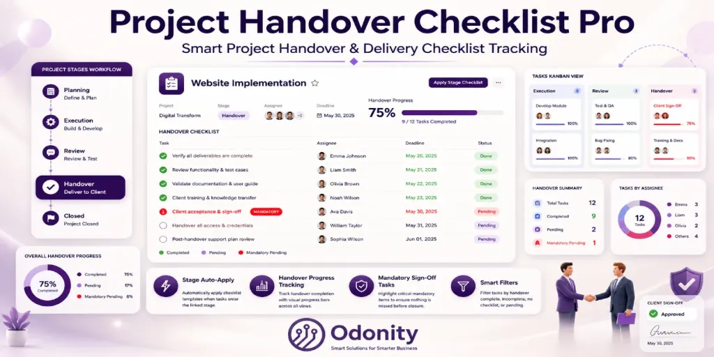 Project Handover Checklist Pro | Smart Project Handover & Delivery Checklist