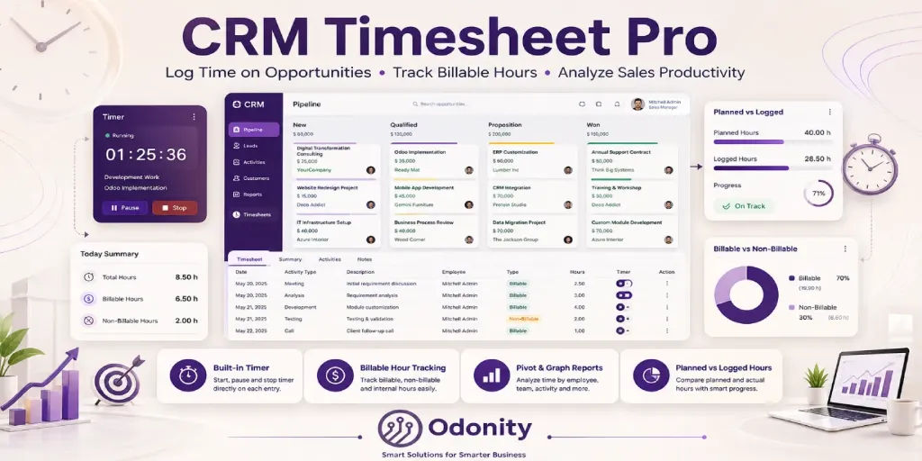 CRM Timesheet Pro | Log Time on Opportunities | CRM Time Tracking