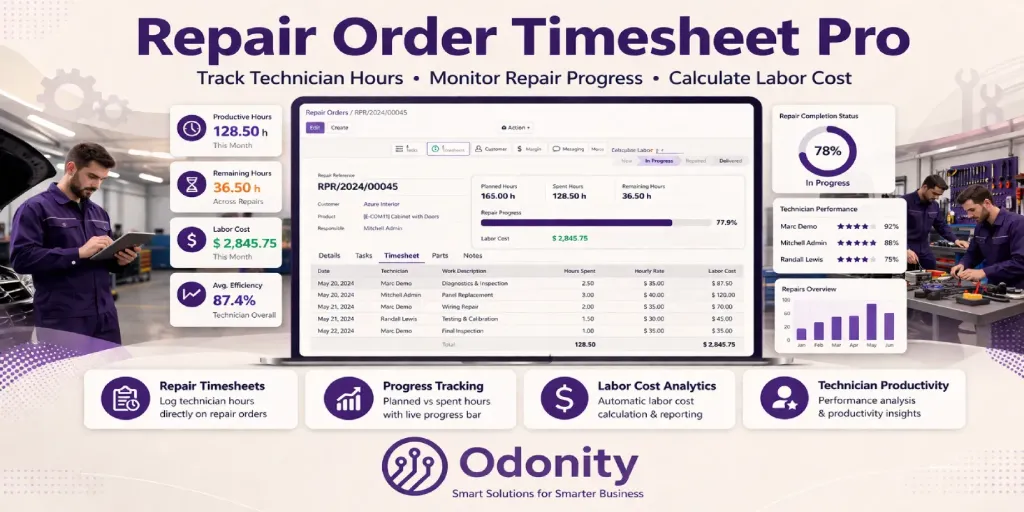 Repair Order Timesheet Pro | Track Time on Repair Orders | Repair Labor Hours