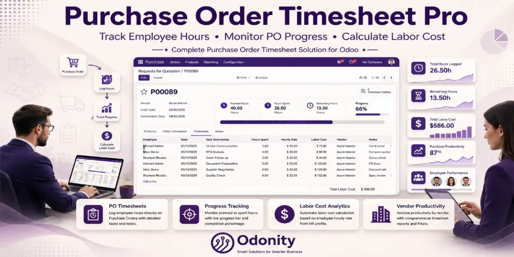 Purchase Order Timesheet Pro | Track Time on PO | Purchase Labor Hours