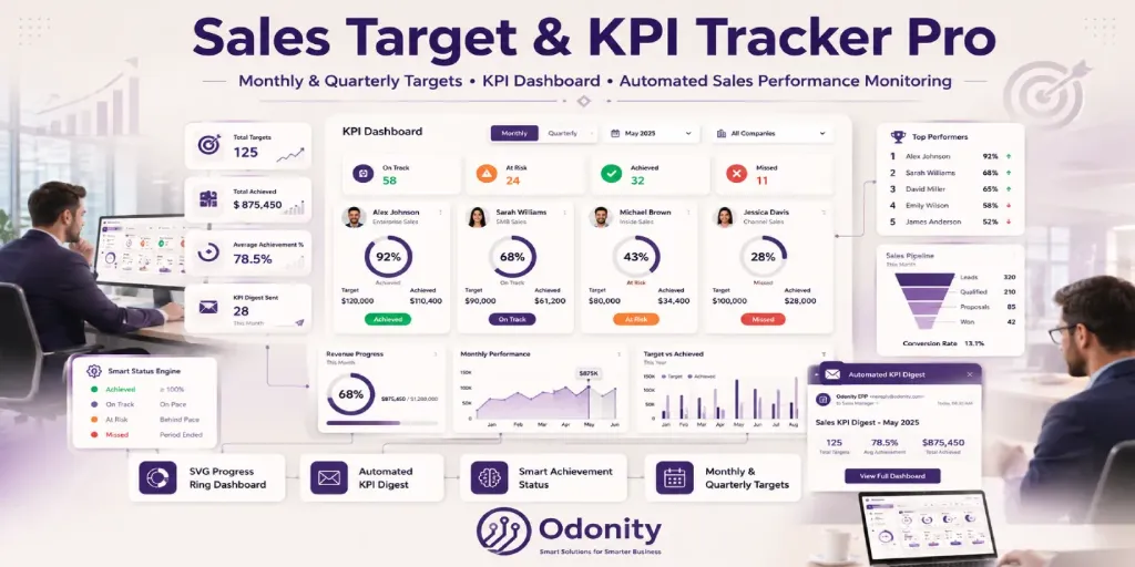 Sales Target & KPI Tracker Pro | Salesperson Target Dashboard | Sales KPI Monitor