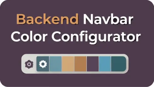 Backend Navbar Color Configurator