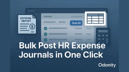 HR Expense Report Sheet Bulk Post Journal Entries